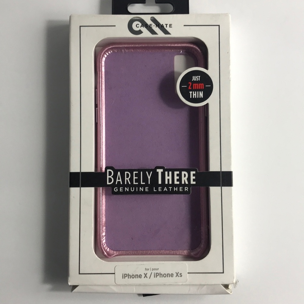 iPhone X/Xs Barely There Genuine Leather Case